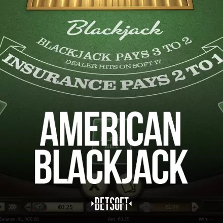 American Blackjack casino game by Betsoft Gaming – featured logo at Instant Casino