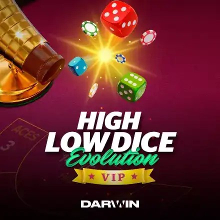 High Low Dice Evolution VIP casino game by Darwin Gaming – featured logo at Instant Casino